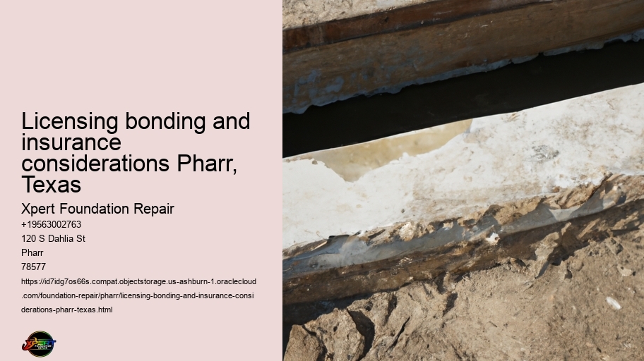 Licensing bonding and insurance considerations Pharr, Texas